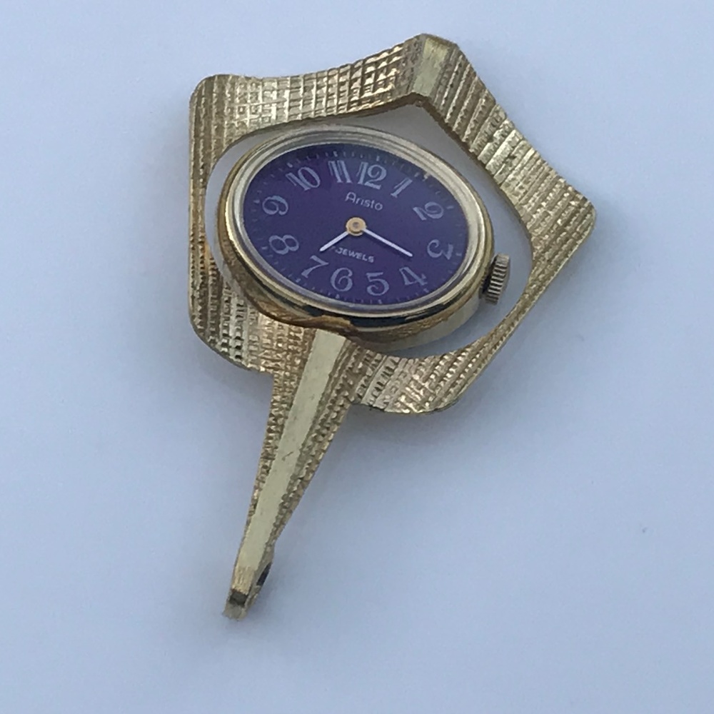 Vintage ARISTO Gold Women Necklace Pendant 17Jewel - Picture 4 of 8